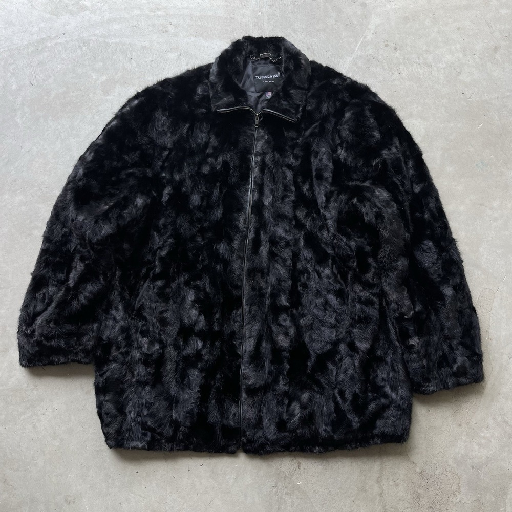 Vintage Black Mink Fur Coat Oversized XL XXL Tanners Avenue Luxe Full Length